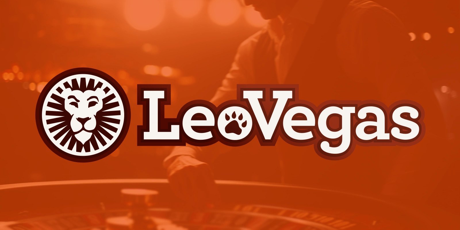 LeoVegas Casino con logo e tavolo da gioco