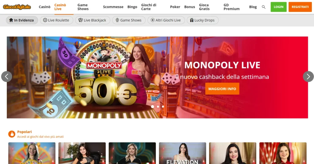 Live Casinò Gioco Digitale