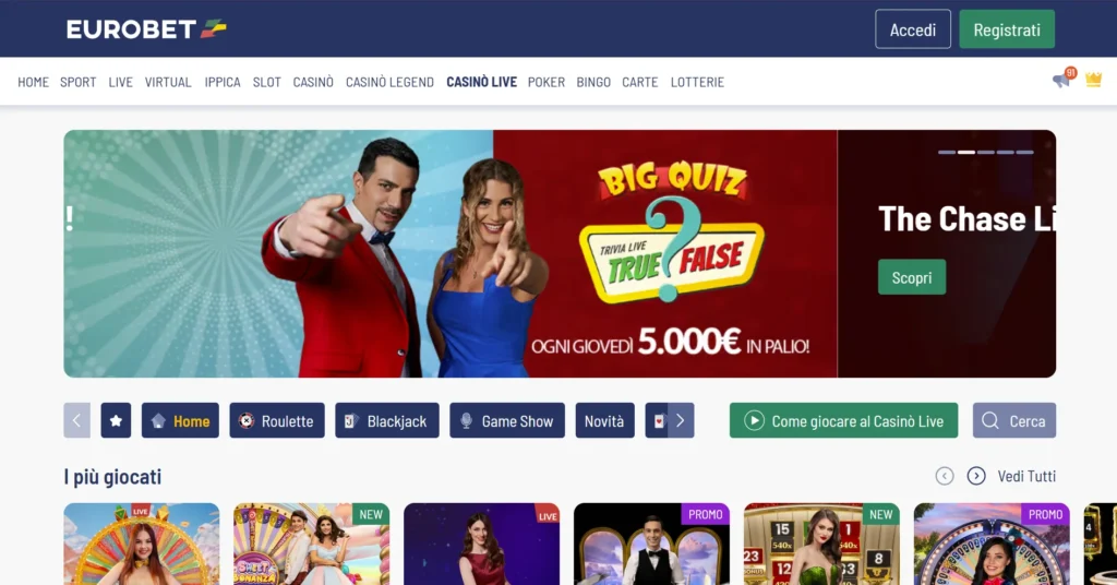 Eurobet Casino Live