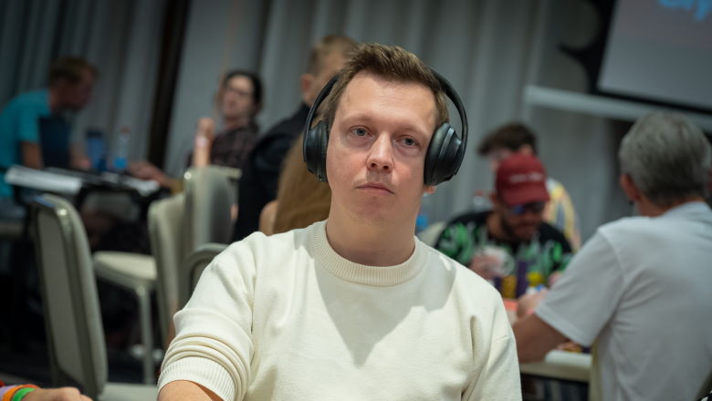 Eirik Kristiansen chipleader al tavolo finale del The Festival di Tallinn