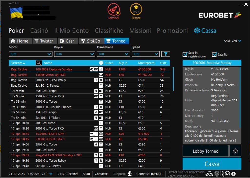 Eurobet lobby