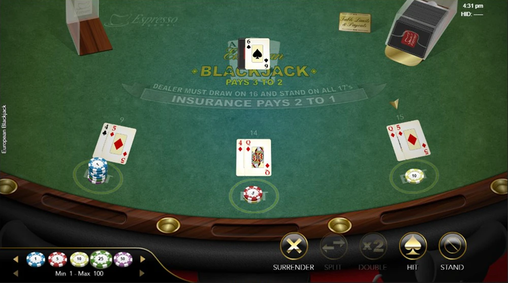 Blackjack Europeo