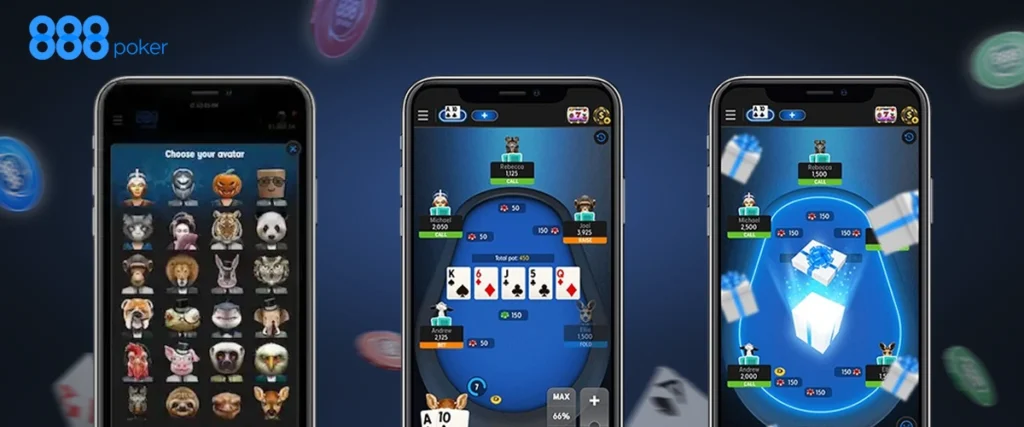 Applicazione 888poker su dispositivi mobili