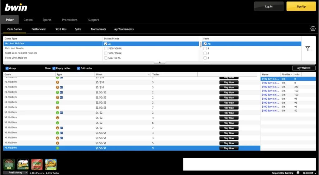 Bwin Poker