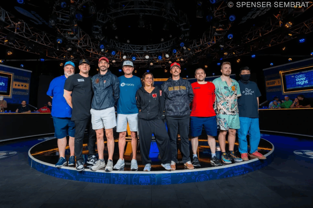 Tavolo finale del WSOP Main Event 2025