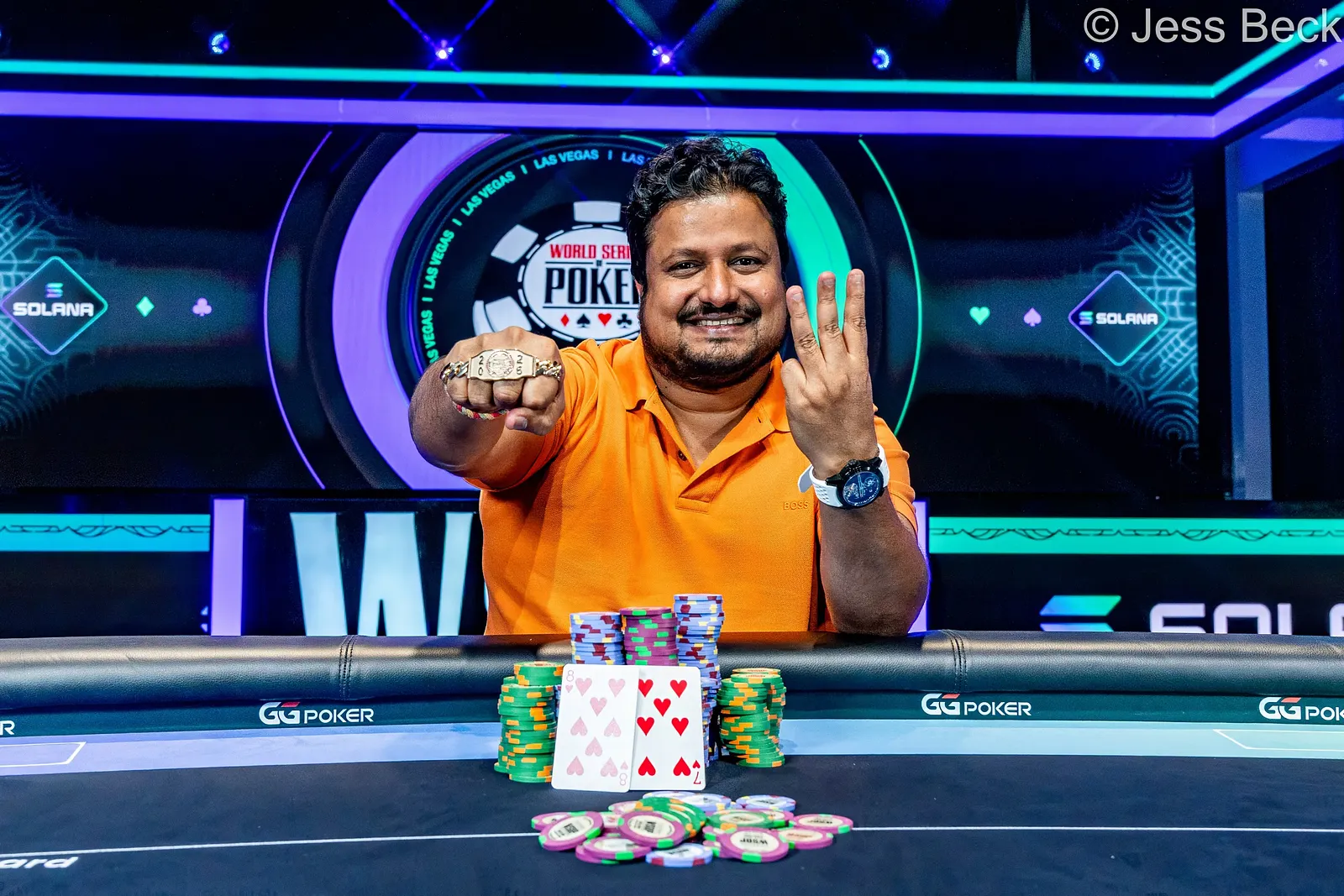 Santhosh Suvarna conquista il terzo braccialetto WSOP nel $50K High Roller per $1.992.870