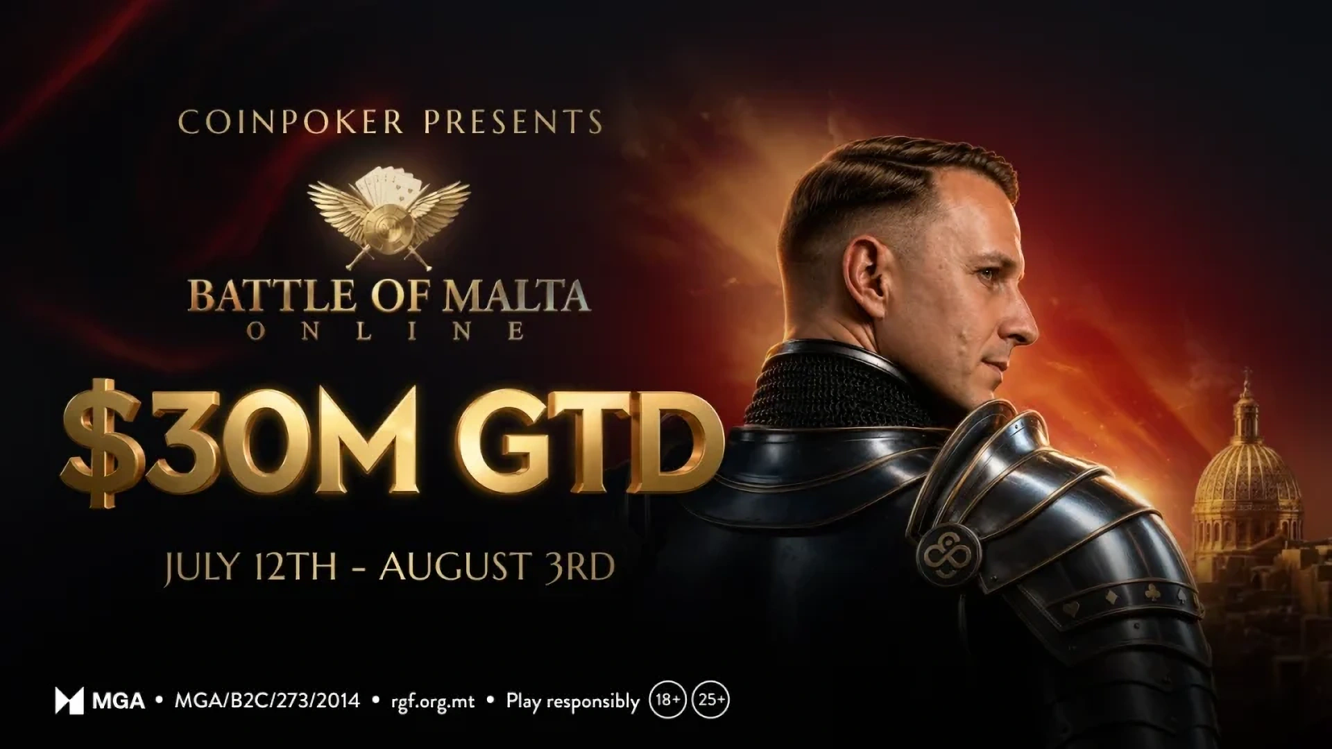 Battle of Malta Online debutta su CoinPoker: tutto quello che i giocatori devono sapere