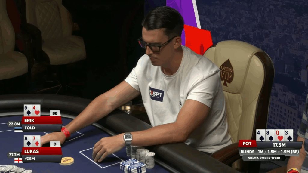 Lukas Robison al tavolo finale del €200 SiGMA Special Edition