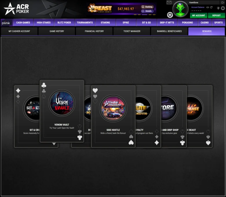 Per ottenere la chiave gratuita e sbloccare il Vault Rush completo, accedi al canale Telegram di ACR Poker.