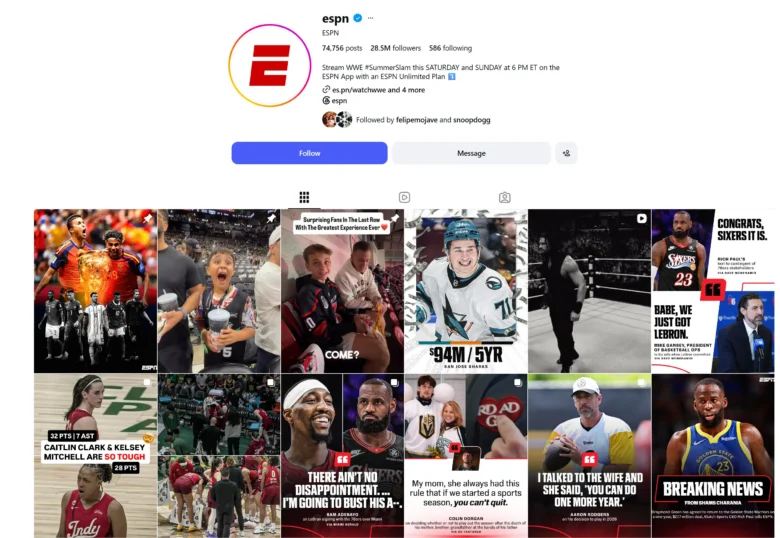 ESPN su Instagram