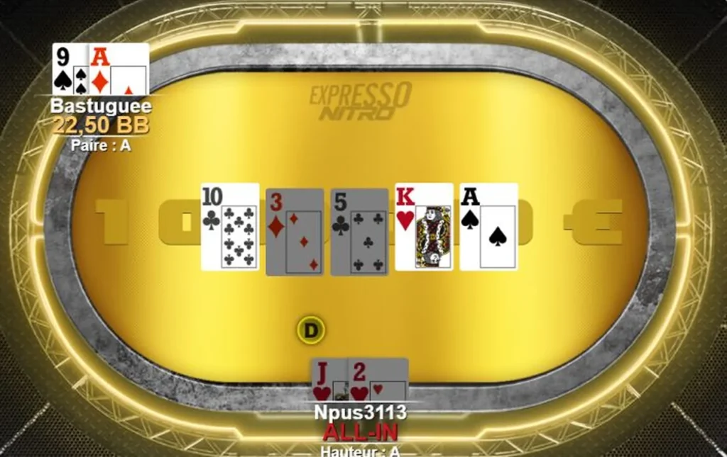 Bastuguee, 24enne di Tolosa, trasforma €1 in un jackpot Expresso da €1 milione su Winamax nel 2022: tutto finito in sei mani.