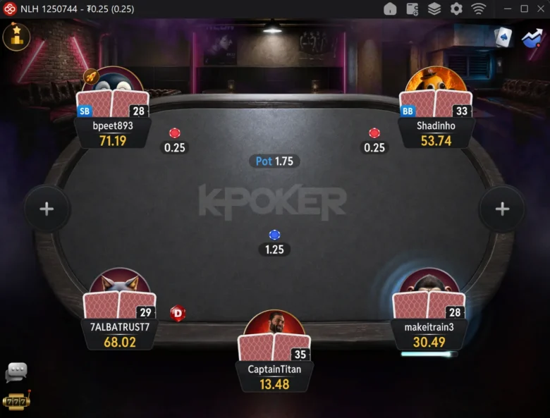 Tavoli K-Poker su CoinPoker
