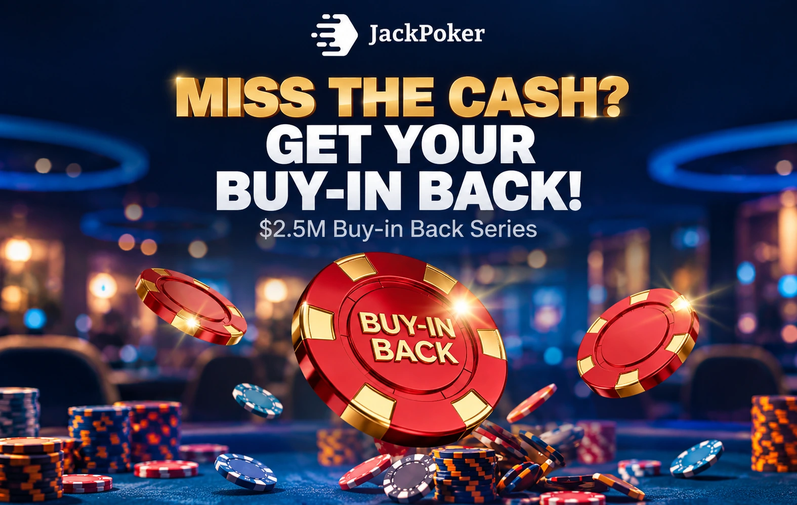 JackPoker lancia la Buy-in Back Series, una nuova serie di tre settimane, mentre la Bounty Hunt Series si avvia alla conclusione.