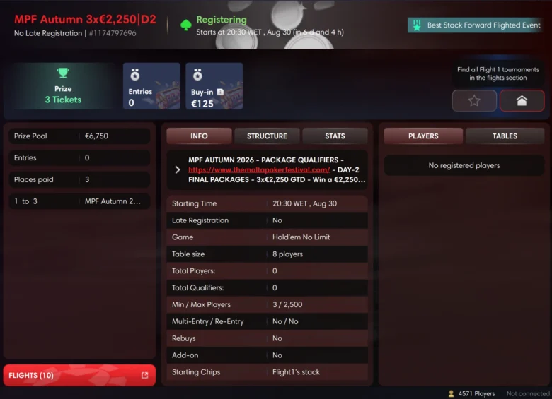 Satelliti da €2.250 per il Malta Poker Festival Autumn su RedStar Poker