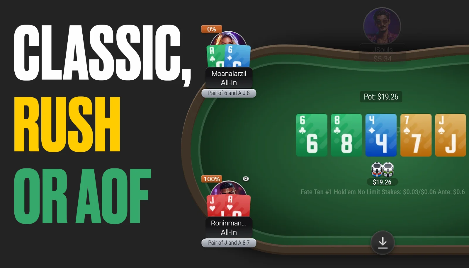 Classic, Rush o AOF: da quale formato iniziare la propria carriera nel poker